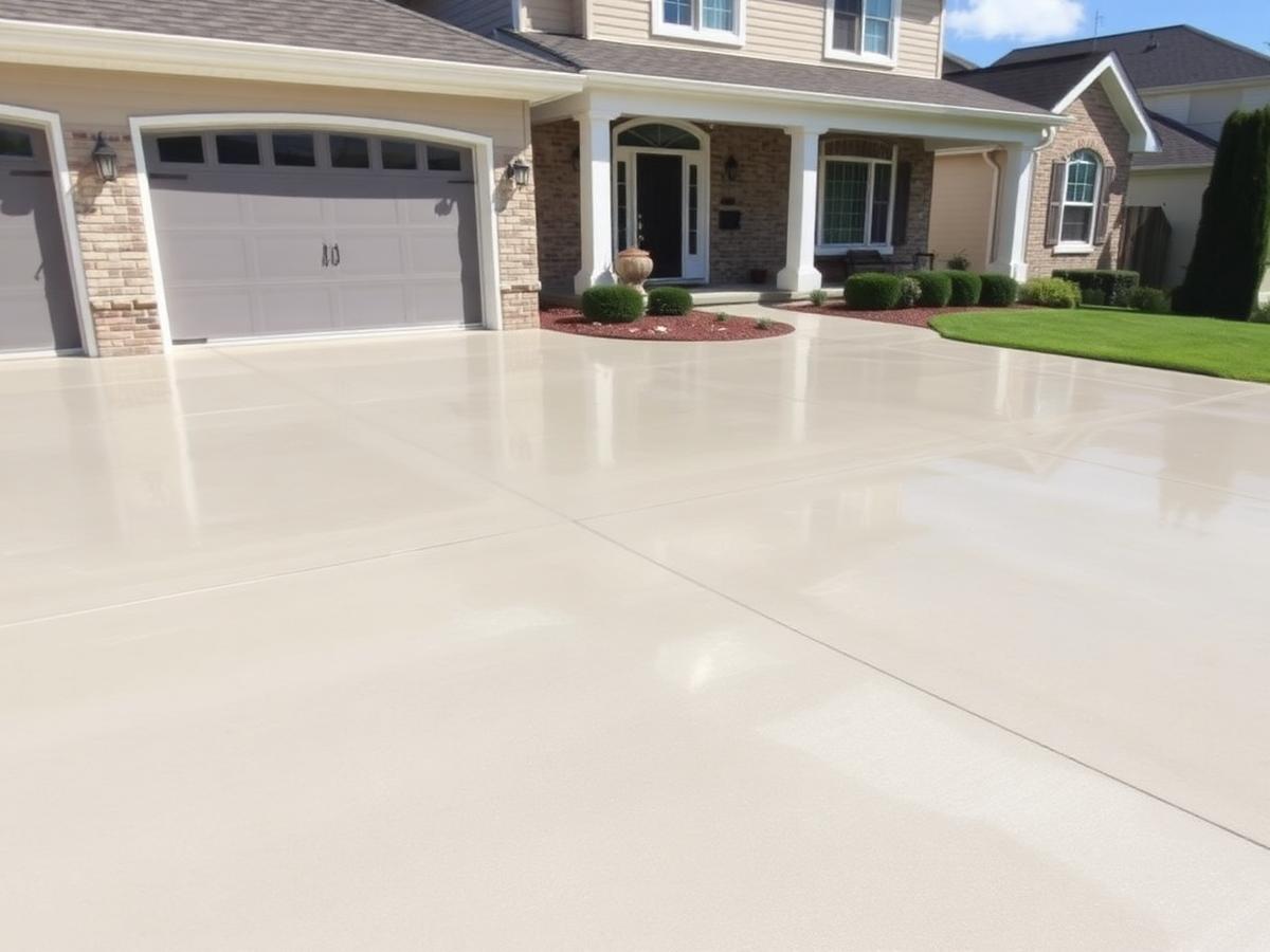 Driveway Restoration — after pressure washing