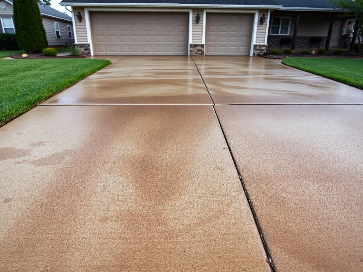 Driveway Restoration — before pressure washing