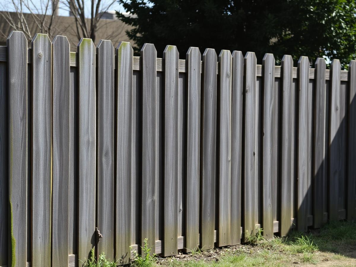 Fence Restoration — before pressure washing
