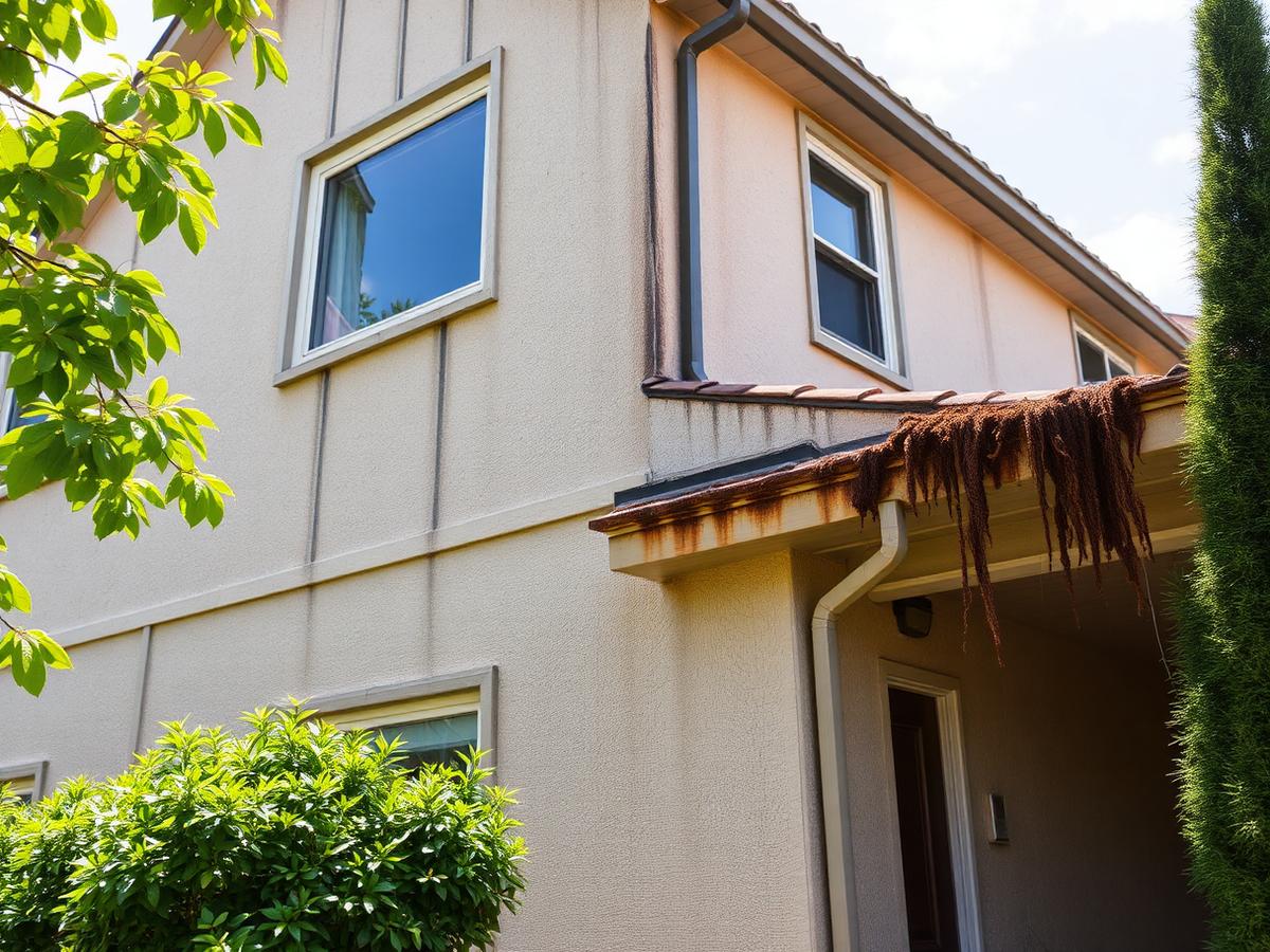 Home Exterior Wash — before pressure washing